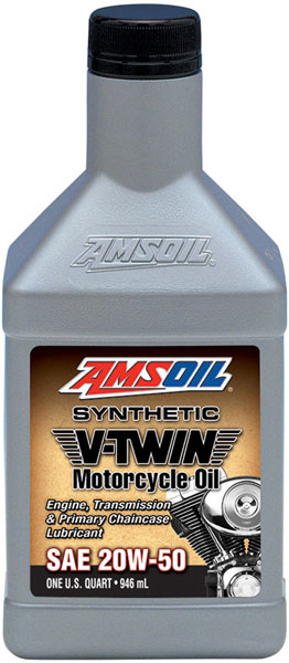 AMSOIL® 20W-50 Synthetic V-Twin Oil bottle