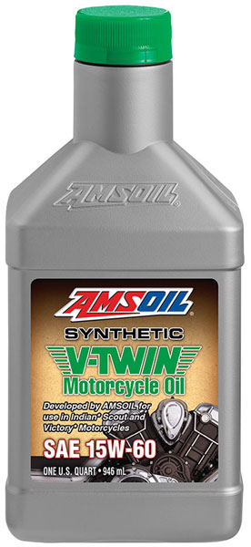 AMSOIL 15W-60 Synthetic V-Twin oil bottle