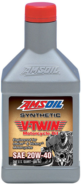 AMSOIL® 20W-40 Synthetic V-Twin Oil bottle