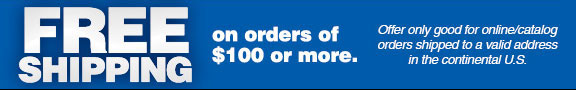 FREE Shipping on orders of $100 or more. FREE Shipping on AMSOIL orders of $100 or more. Click Here! *Offer only good for online/catalog orders shipped to a valid address in the continental U.S.
