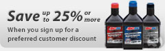 Save up to 25% on AMSOIL Synthetic Oil.