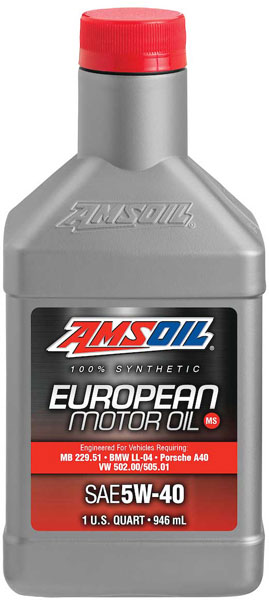 AMSOIL® 5W-40 MS European Series Oil Bottle