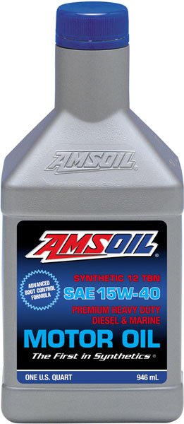 AMSOIL® 15W-40 Heavy-Duty Diesel and Marine Oil Bottle