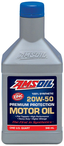 AMSOIL® 20W-50 Premium Protection Oil Bottle