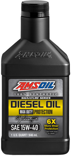 AMSOIL® 15W-40 Signature Max-Duty Diesel Oil Bottle
