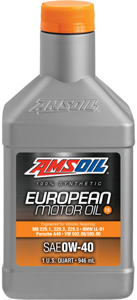 AMSOIL® 0W-40 FS European Oil Bottle