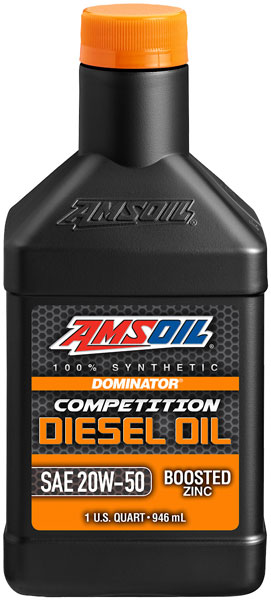 AMSOIL® 20W-50 DOMINATOR® Diesel Racing Oil Bottle