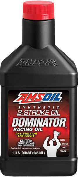 AMSOIL® DOMINATOR® Synthetic 2-Stroke Racing Oil bottle