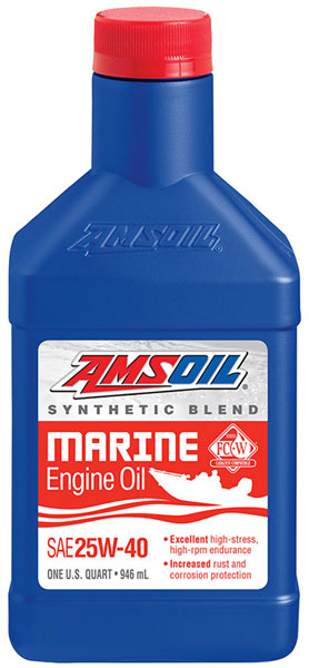 AMSOIL® 25W-40 Synthetic Marine Engine Oil bottle